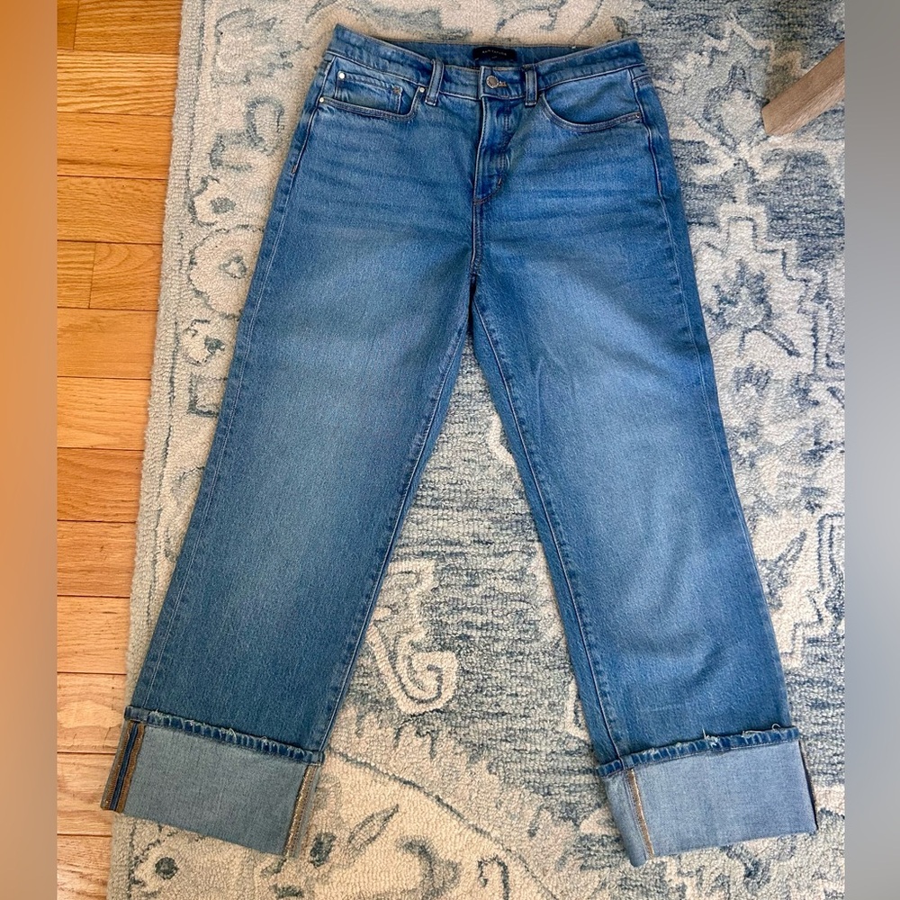 The Boyfriend mid-rise jeans with stretch denim by Ann Taylor, Size 2P